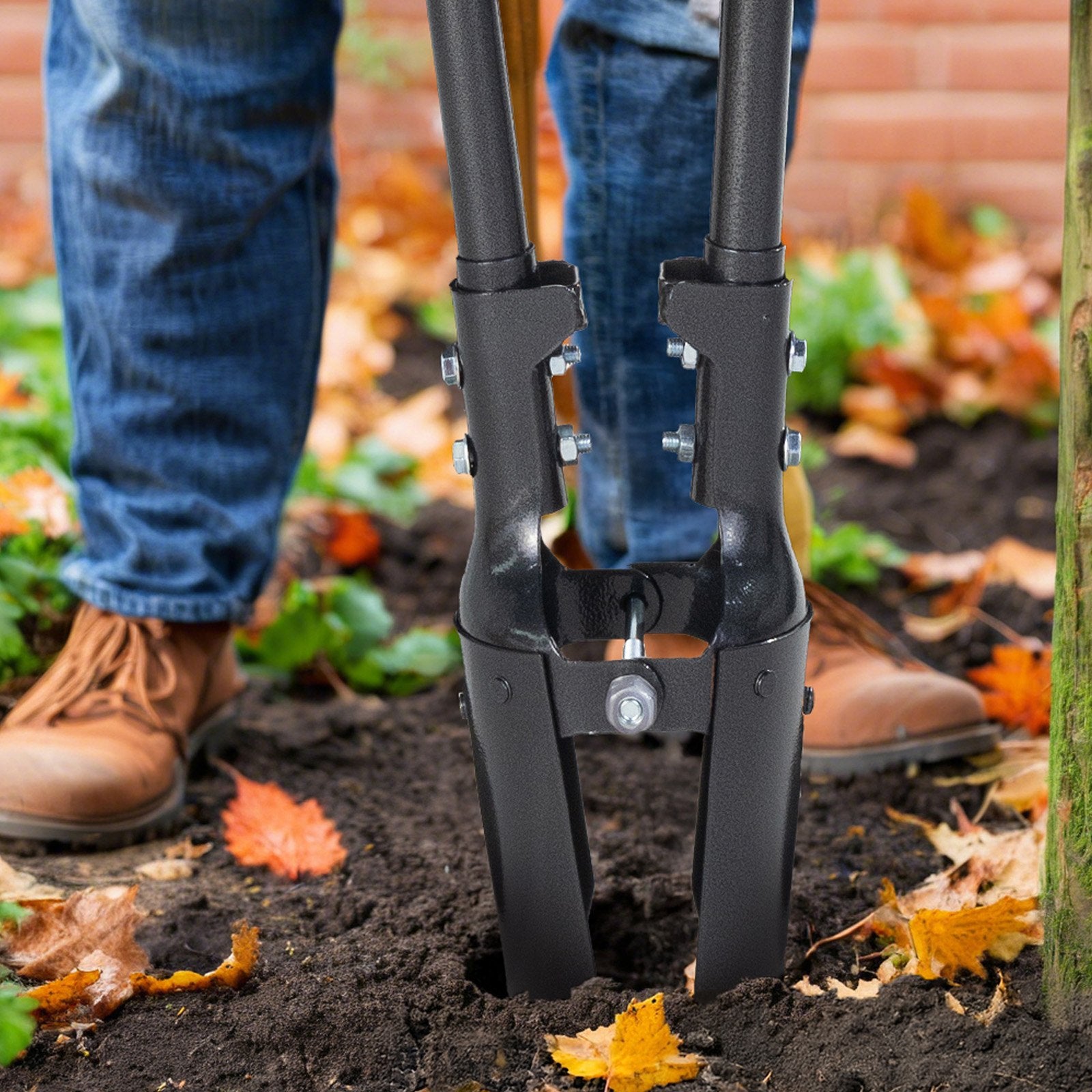 Post Hole Digger, Heavy Duty Post Hole Digger with Carbon Steel Handle, Manual Hole Digger with Scale V952-JCKJCKJS0000DKV7ZV0