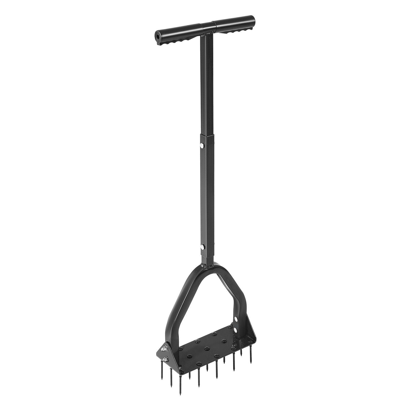 Lawn Aerator, 9.2 in Manual Core Aerator Tool with 15 Iron Spikes, Long Handle & Wide Plate, Heavy Duty Grass V952-JCSPQQ92INCHHW9MK001V0