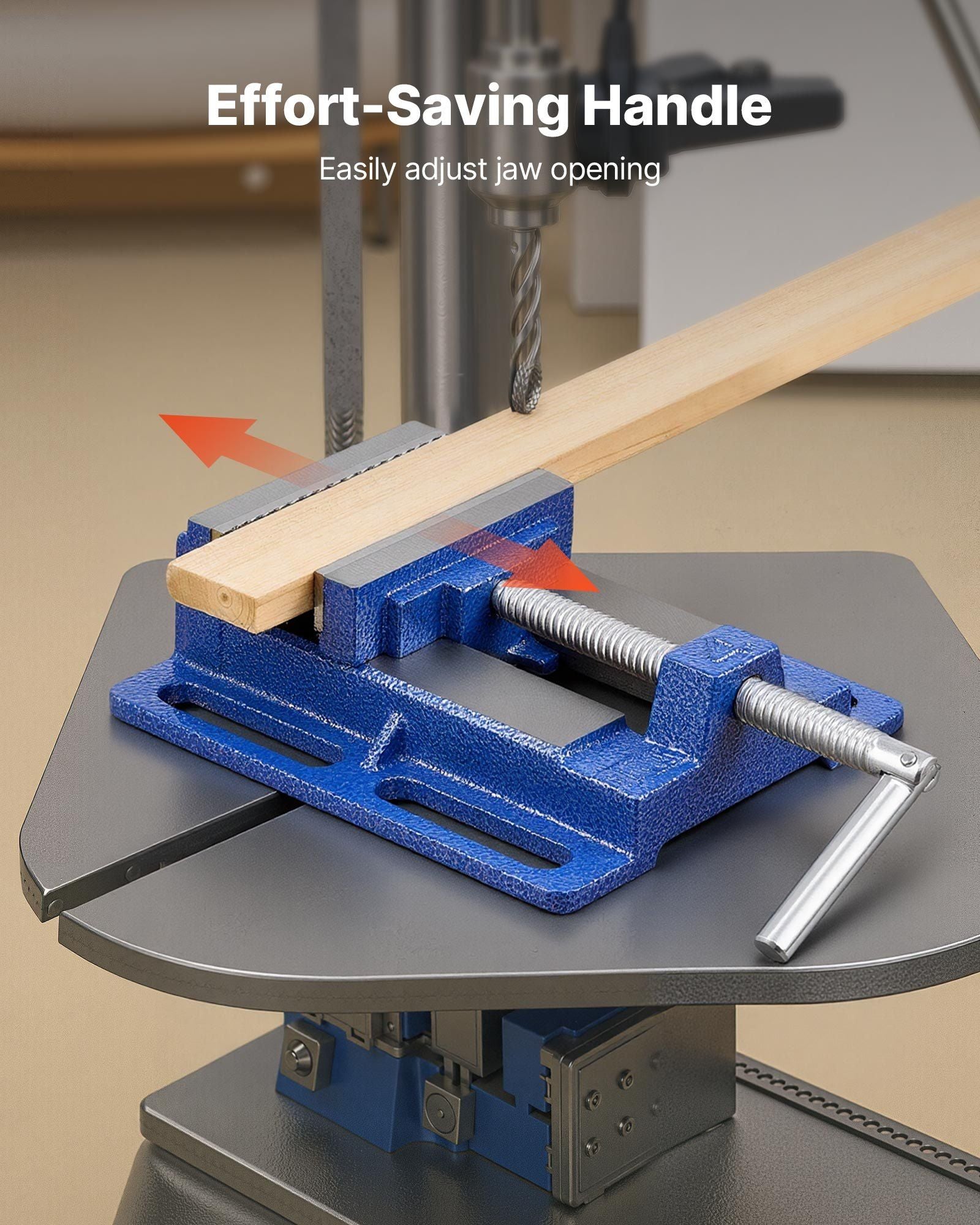 Drill Press Vise, 4 Inch Jaw Width, Portable Bench Vise, Slotted Base for Easy Installation, Durable Cast V952-JCTHQ4YCJYPKK6UEY001V0