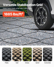 Ground Grid 2-Inch Depth Geocell Grid 16.4x6.5FT / 5000x1980mm for Gravel V952-JDWG2INCH1644S7N7001V0