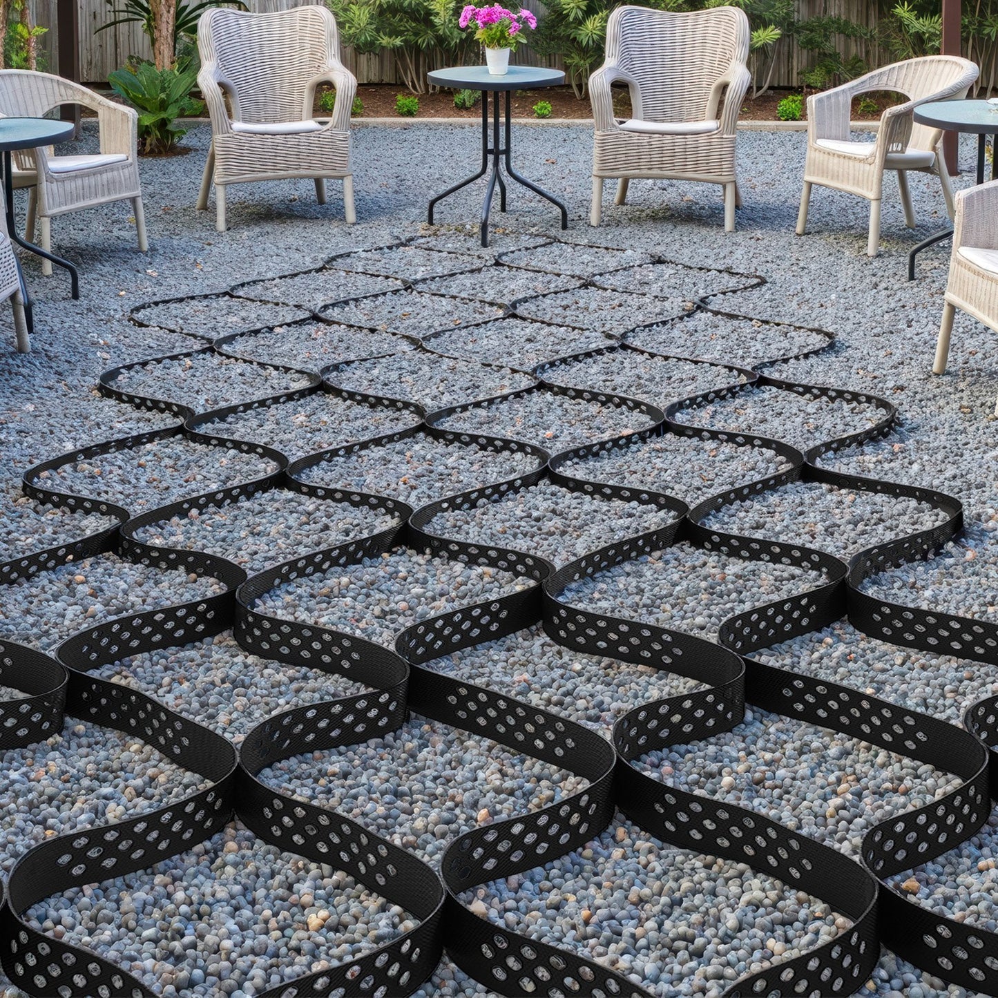 Gravel Grid, 2 Inch Depth, 32.81 x 9.84 FT / 10000 x 3000 mm, 1880 LBS Per Sq ft Grass Ground Retainer, V952-JDWG2INCH328XV8M0001V0