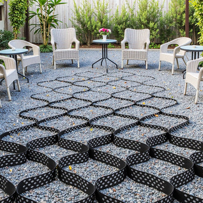 Gravel Grid, 75mm Depth, 5.2 x 2.7m, 853kg Per Sq ft Grass Ground Retainer, Permeable Geo Grids Driveway V952-JDWG3INCH179IELUT001V0