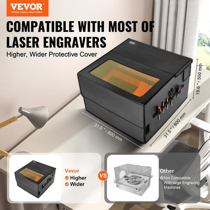 Laser Engraver Enclosure 800 x 800 x 500 mm Fireproof Protective Cover V952-JGDKJBHZJGDK1M3Z8V9