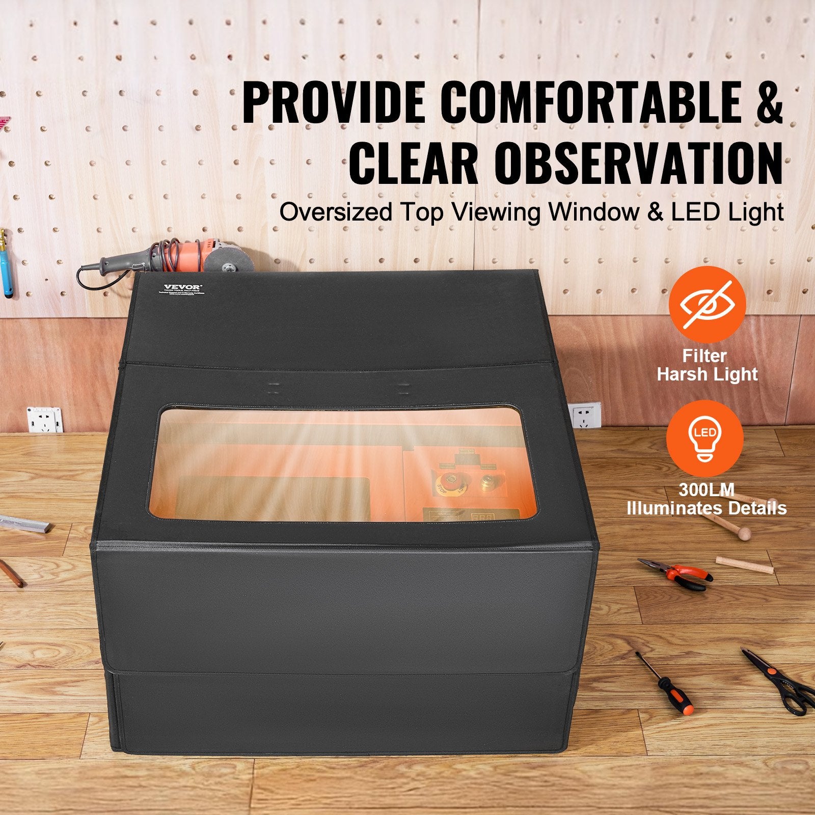 Laser Engraver Enclosure 800 x 800 x 500 mm Fireproof Protective Cover V952-JGDKJBHZJGDK1M3Z8V9
