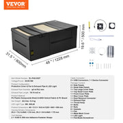 Laser Engraver Enclosure 1228 x 800 x 500 mm Fireproof Protective Cover V952-JGDKJBHZJGDKGK9YFV9
