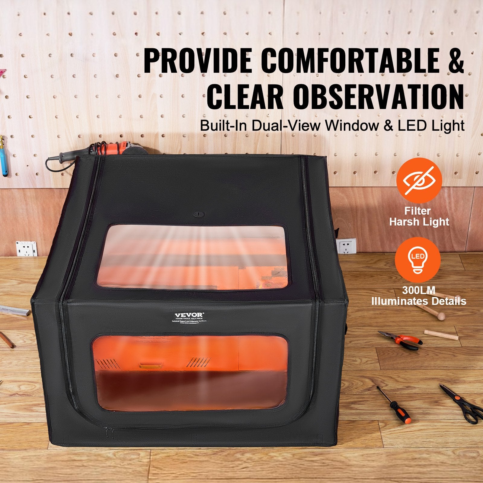 Laser Engraver Enclosure 800 x 800 x 500 mm Fireproof Protective Cover V952-JGDKJBHZJGDKVPBX3V9