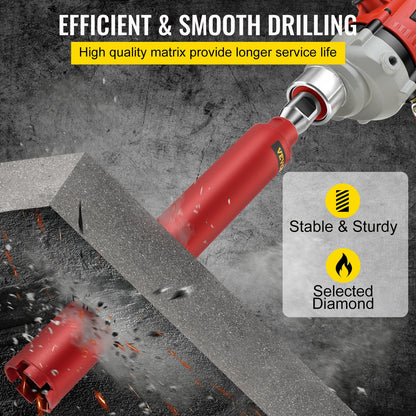 Dry Diamond Core Drill 2.5"/ 63mm Dia. Hole Cutter for Concrete Masonry V952-JGSKZY2.514INCPD9V0
