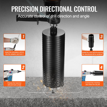 Core Drill Bit, 4" Wet/Dry Diamond Core Drill Bits for Brick and Block, Concrete Core Drill Bit with Pilot V952-JGSQXZTGSS10CDJZEV0