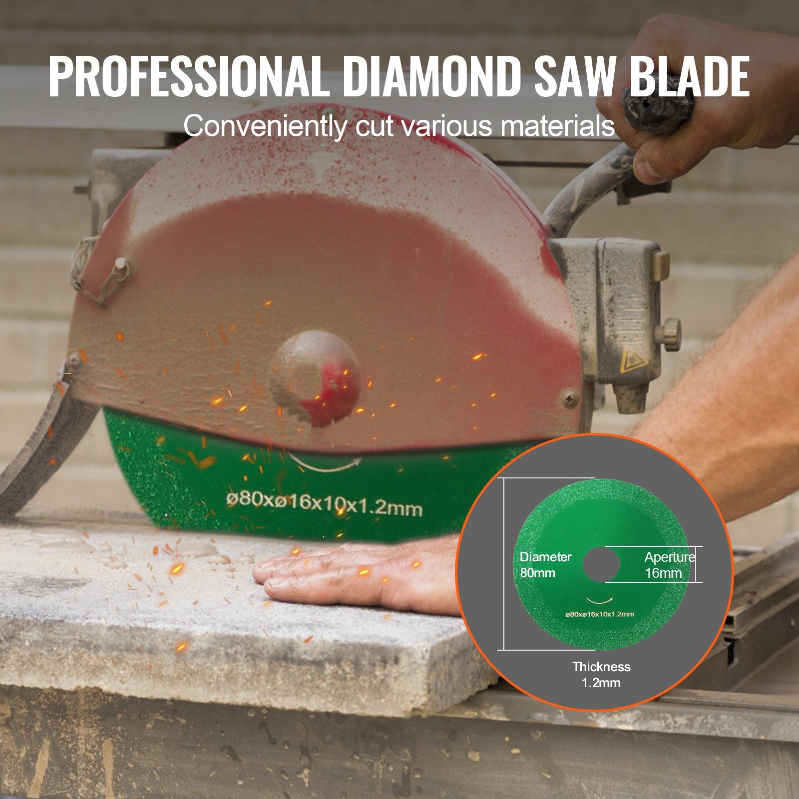 Core Drill Bit, 4.25" Wet Diamond Core Drill Bits, 14" Drilling Depth Concrete Core Drill Bit with Saw Blade, V952-JGSQXZTSS108Y2FEOV0