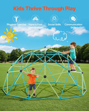 Climbing Dome, 305cm Geometric Dome Climber for Kids, 453kg Loading Jungle Gym Playground with Octopus Net & V952-JHPDZJ10FTLQ8X834001V0