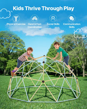 Climbing Dome, 305cm Geometric Dome Climber, 453kg Loading Jungle Gym Playground with 2 Basketballs & Octopus V952-JHPDZJ10FTLQDD2DJ001V0