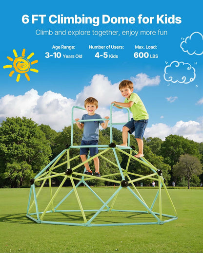 Climbing Dome, 183cm Geometric Dome Climber for Kids, 270kg Loading Indoor/Outdoor Jungle Gym Playground, V952-JHPDZJ6FTWPJA3CK6001V0