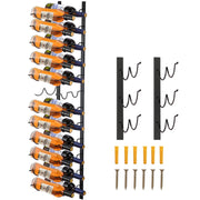Wall Mounted Wine Rack, 12x2 Bottles Wine Holder Towel Rack, Black Steel Vertical Wine Rack, Modern V952-JJBGSBXG24PSC0001V0