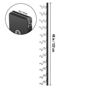 Wall Mounted Wine Rack, 12x2 Bottles Wine Holder Towel Rack, Black Steel Vertical Wine Rack, Modern V952-JJBGSBXG24PSC0001V0