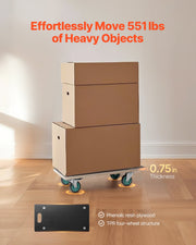 Furniture Dolly, 551 lbs Load Capacity, Furniture Moving Dollies with 4 TPR Silent Wheels, Rectangle V952-JJBYTCPBJHB236VS4V0