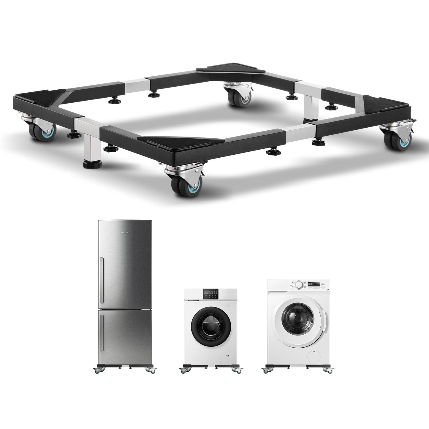 Fridge Stand Mobile Base, 1200 lbs Load Capacity, Washing Machine Stand with 8 Locking Twin Wheels and 4 V952-JJBYTCSJG233A4YR7V0