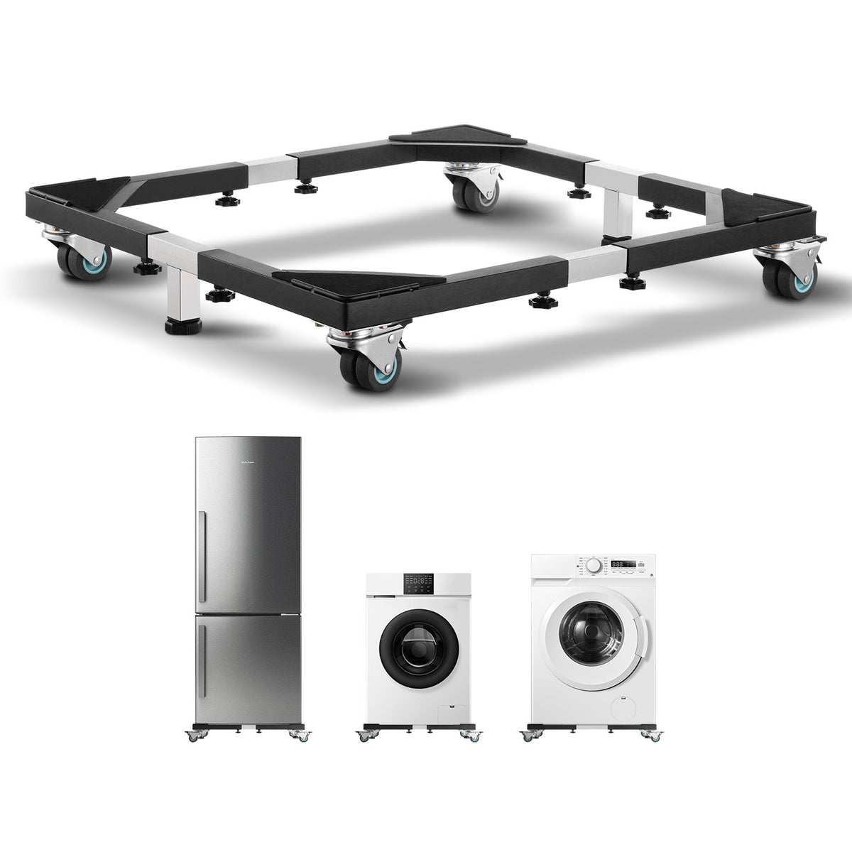Fridge Stand Mobile Base, 1200 lbs Load Capacity, Washing Machine Stand with 8 Locking Twin Wheels and 4 V952-JJBYTCSJG233A4YR7V0