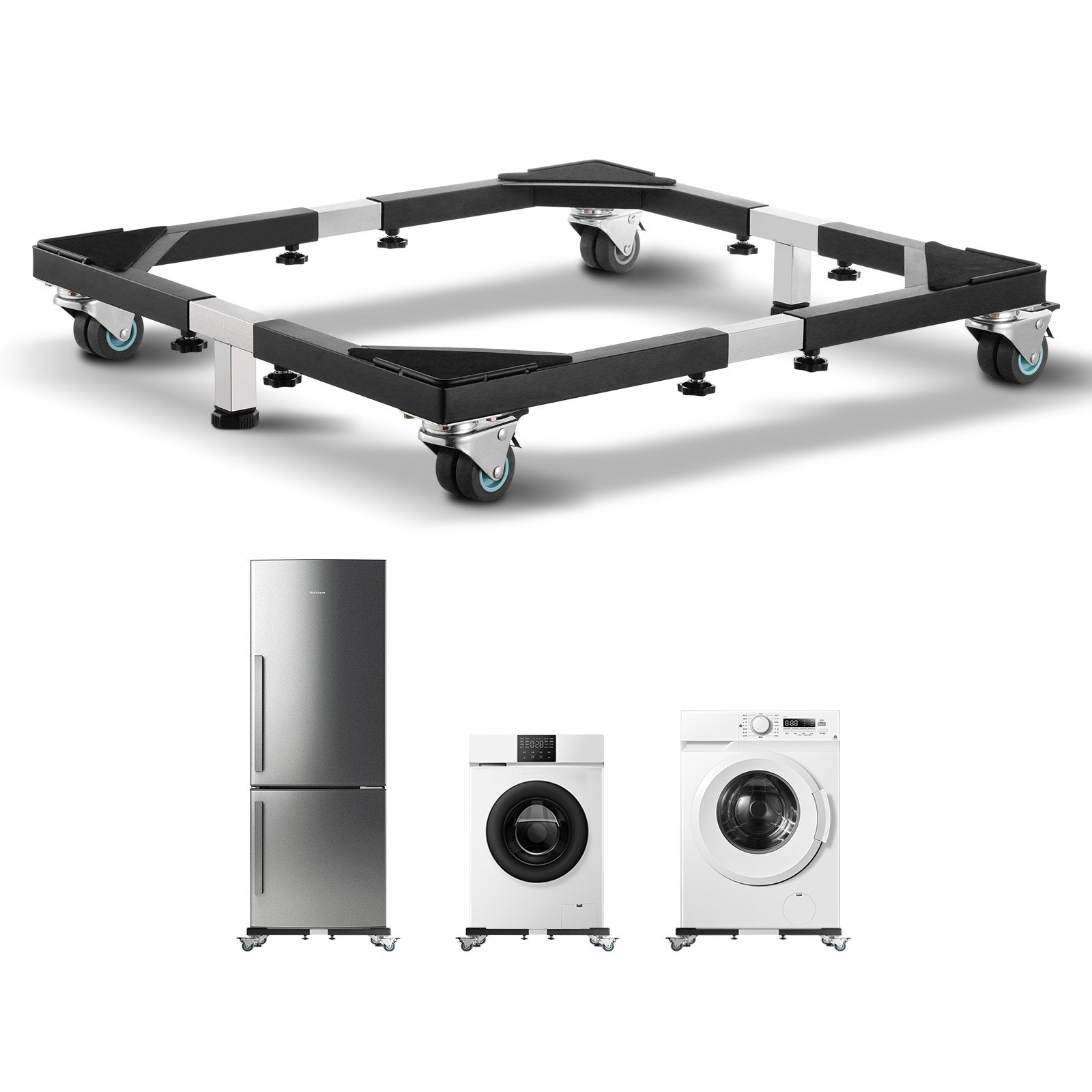 Fridge Stand Mobile Base, 1200 lbs Load Capacity, Washing Machine Stand with 8 Locking Twin Wheels and 4 V952-JJBYTCSJG233A4YR7V0