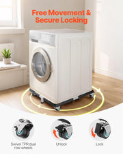 Fridge Stand Mobile Base, 1200 lbs Load Capacity, Washing Machine Stand with 8 Locking Twin Wheels and 4 V952-JJBYTCSJG233A4YR7V0