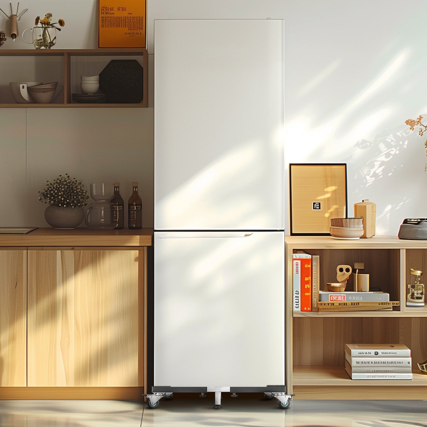 Fridge Stand Mobile Base, 1200 lbs Load Capacity, Washing Machine Stand with 8 Locking Twin Wheels and 4 V952-JJBYTCSJG233A4YR7V0