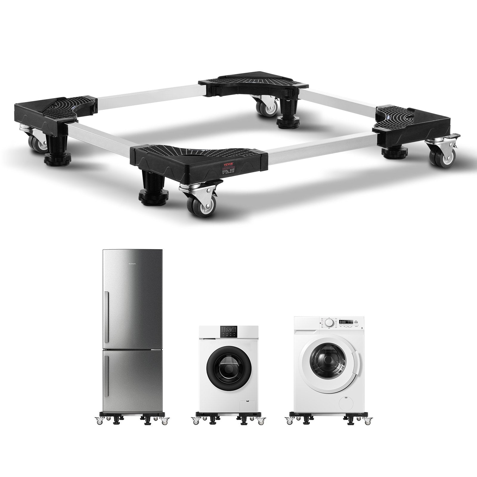 Fridge Stand Mobile Base, 1100 lbs Load Capacity, Washing Machine Stand with 8 Locking Twin Wheels and 4 V952-JJBYTCSJSLG2YEKPTV0