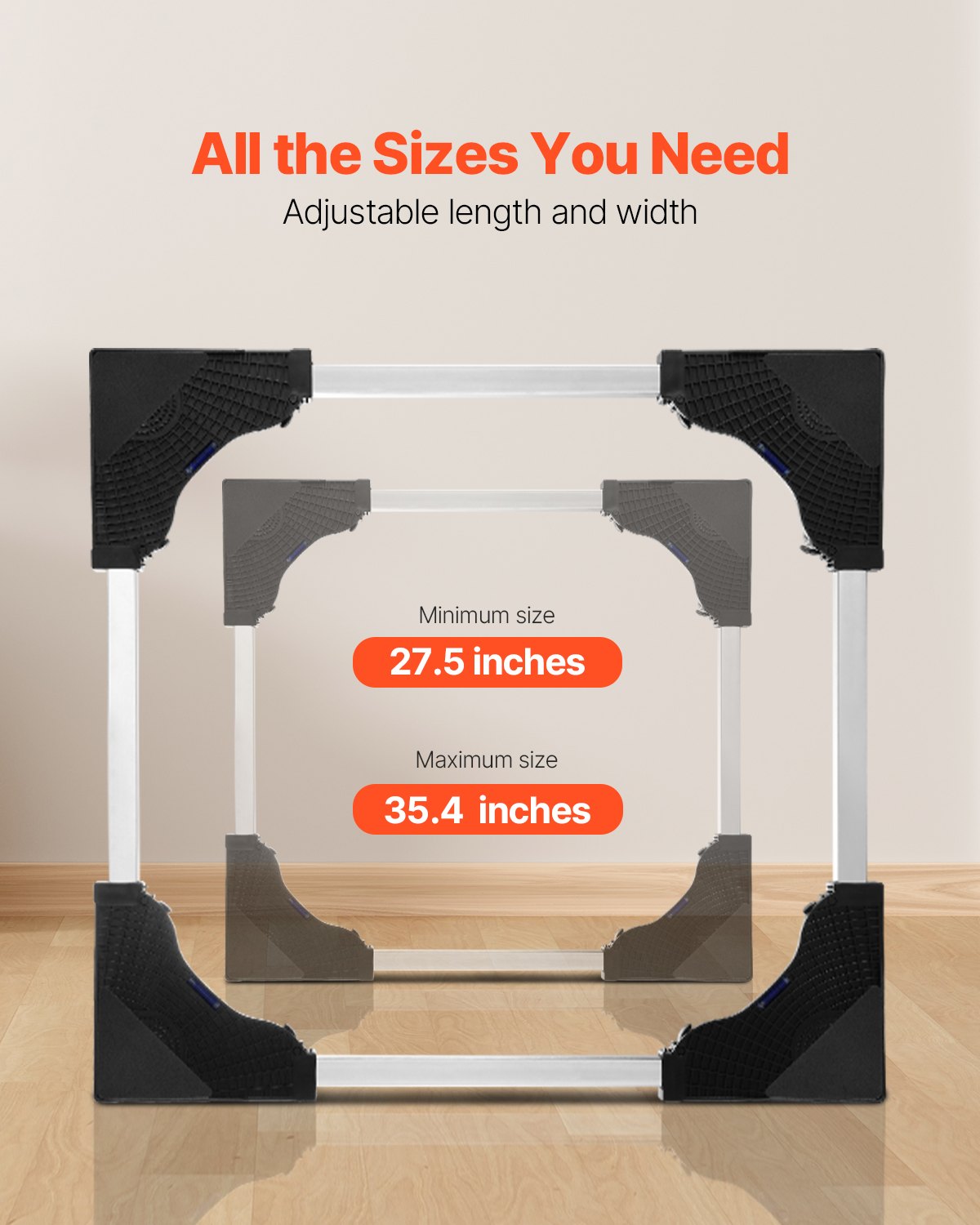 Fridge Stand Mobile Base, 1100 lbs Load Capacity, Washing Machine Stand with 8 Locking Twin Wheels and 4 V952-JJBYTCSJSLG2YEKPTV0