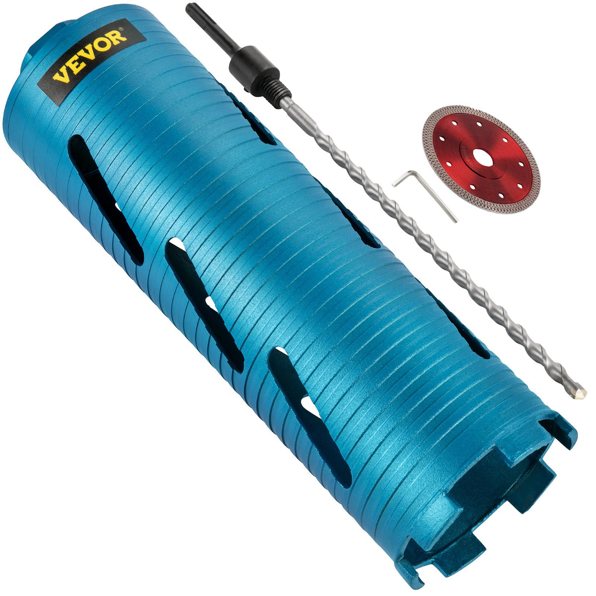 Dry Core Drill Bit, 88.9 mm Diameter 11 Threaded, 241.3mm Depth Diamond Coring Bore Tool with a Pilot Bit & V952-JJGS13.59.5IN2MQGV0