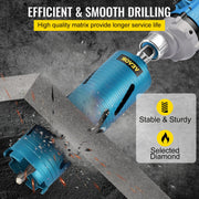 Dry Core Drill Bit, 88.9 mm Diameter 11 Threaded, 241.3mm Depth Diamond Coring Bore Tool with a Pilot Bit & V952-JJGS13.59.5IN2MQGV0