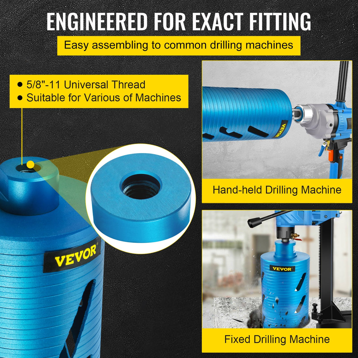 Core Drill Diamond Dry Coring Bit 4" with Pilot Bit for Hard Concrete V952-JJGSKZ149.5INEAHJV0