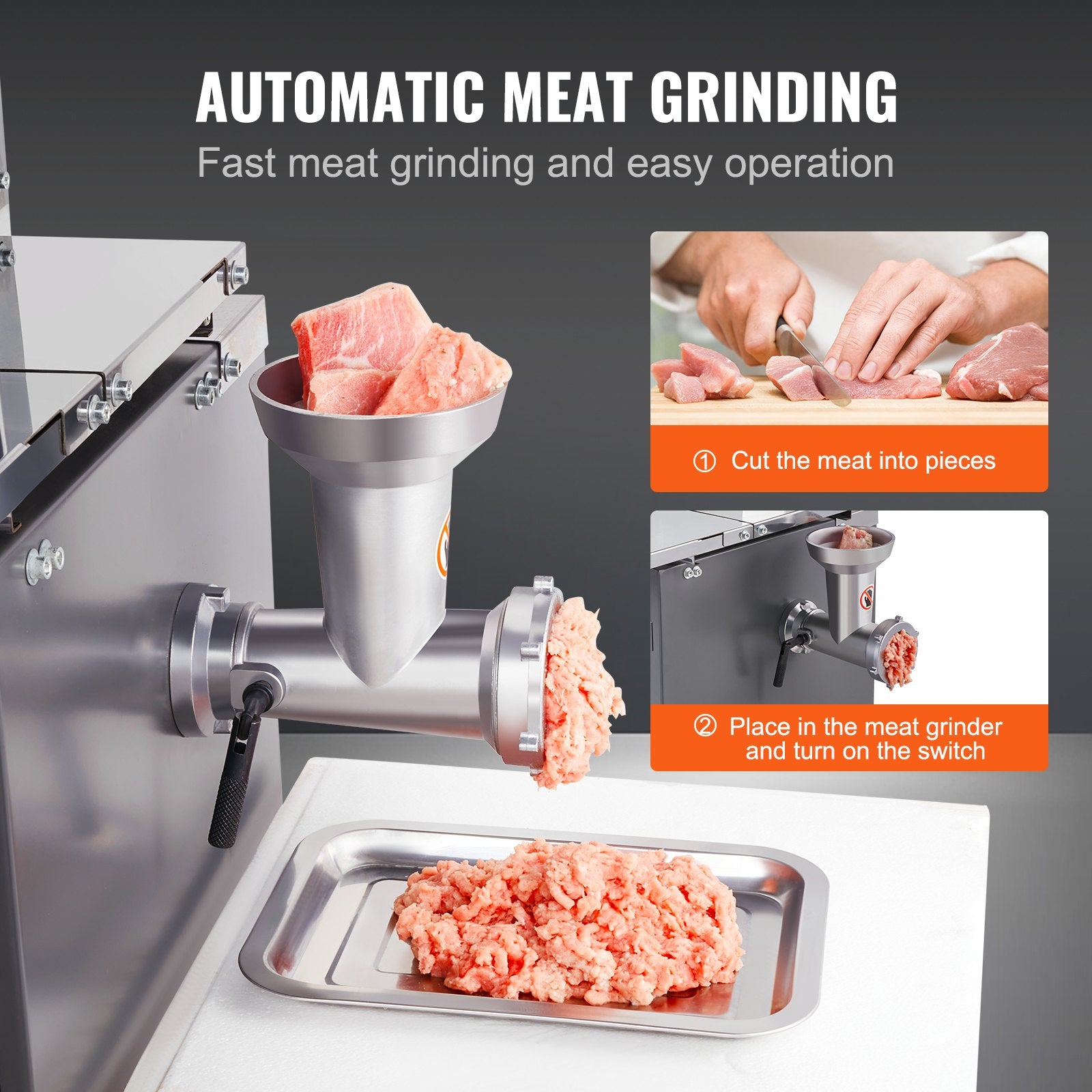 550W Commercial Electric Meat Bandsaw Stainless Steel Bone Sawing Machine V952-JJSJGJ550WTQJ45TUV3