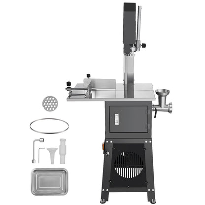 550W Commercial Electric Meat Bandsaw Stainless Steel Bone Sawing Machine V952-JJSJGJ550WTQJ45TUV3