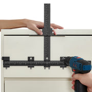 Cabinet Hardware Jig, Aluminum Alloy Cabinet Handle Jig with Center Punch, Adjustable Cabinet Hardware V952-JJWJJJQLHJBCL8F86V0