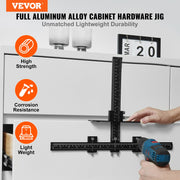 Cabinet Hardware Jig, Aluminum Alloy Cabinet Handle Jig with Center Punch, Adjustable Cabinet Hardware V952-JJWJJJQLHJBCL8F86V0