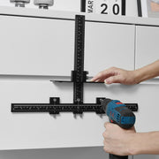 Cabinet Hardware Jig, Aluminum Alloy Cabinet Handle Jig with Center Punch, Adjustable Cabinet Hardware V952-JJWJJJQLHJBCL8F86V0