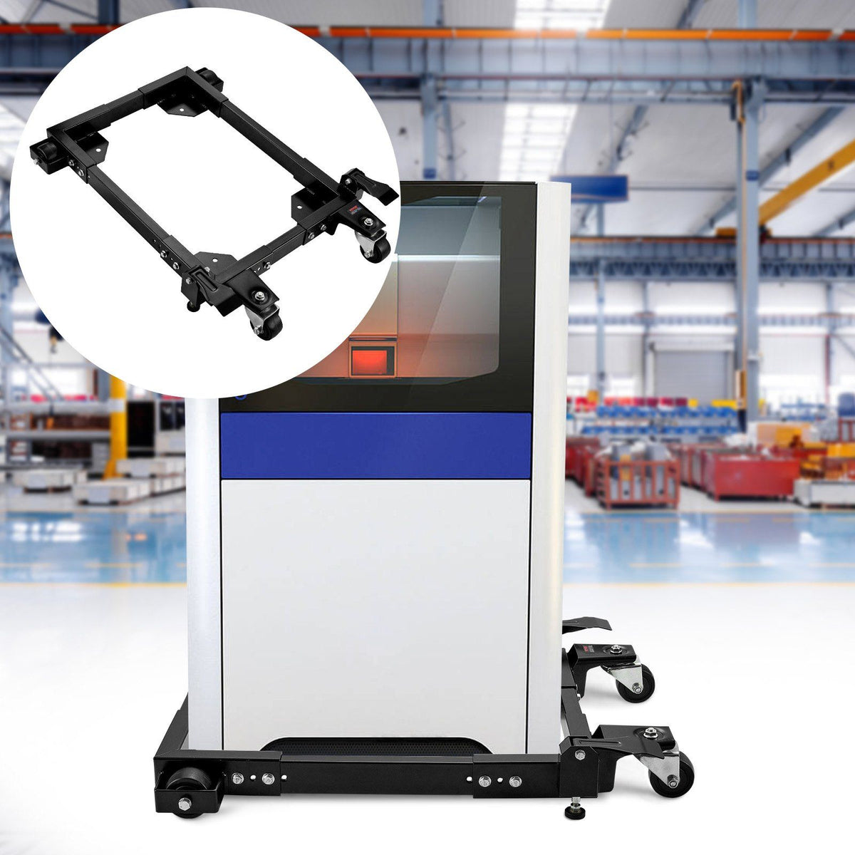 Mobile Base, 680.3 kg Capacity, Adjustable from 457.2 x 609.6 mm to 673.1 x 800.7 mm, Heavy Duty Universal V952-JJYDDZ1500LBNTWJXV0