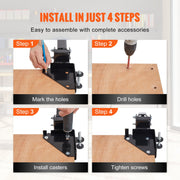 Mobile Base, 181.4 kg Capacity, Adjustable from 241.3 x 241.3 mm to Infinity, Heavy Duty Universal Mobile V952-JJYDDZ400LBSQQG4FV0