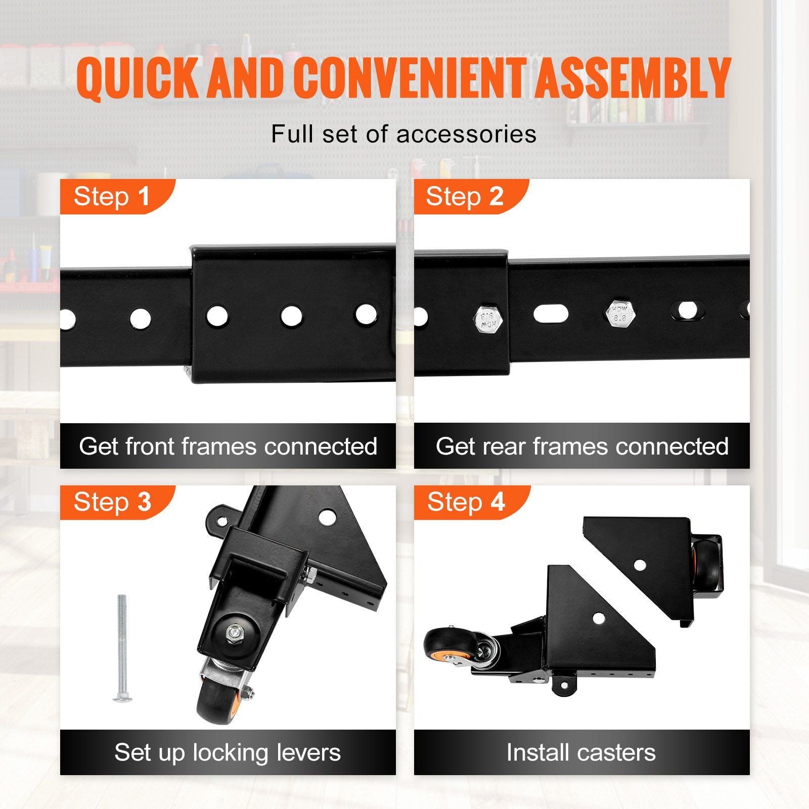 Mobile Base, 295.5 kg Capacity, Adjustable from 304 x 304 mm to 914 x 914 mm, Heavy Duty Universal Mobile V952-JJYDDZ650LBSLTP7RV0