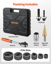 Knockout Punch Set, 12.7 to 50.8mm SLUG-Buster Ratchet Knockout Set, Ratchet Wrench Knockouts Punch Sets for V952-JLBSDKQ245CME5VDO001V0