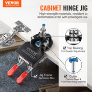 35 mm Concealed Door Hinge Jig, Aluminum Alloy Cabinet Hinge Jig, Accurate Locking Dual Clamp Fixation Hinge V952-JLDWKKQTS35MMM9D7V0