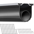Garage Door Seals Bottom Rubber, U Shape +O Ring Garage Door Bottom Weather Seal with Pre-drilled Aluminum V952-JLMMMFT16FTD1ZPR8V0