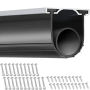 Garage Door Seals Bottom Rubber, U Shape +O Ring Garage Door Bottom Weather Seal with Pre-drilled Aluminum V952-JLMMMFT16FTD1ZPR8V0