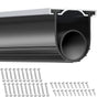 Garage Door Seals Bottom Rubber, U Shape +O Ring Garage Door Bottom Weather Seal with Pre-drilled Aluminum V952-JLMMMFT16FTD1ZPR8V0