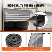 Garage Door Seals Bottom Rubber, U Shape +O Ring Garage Door Bottom Weather Seal with Pre-drilled Aluminum V952-JLMMMFT16FTD1ZPR8V0