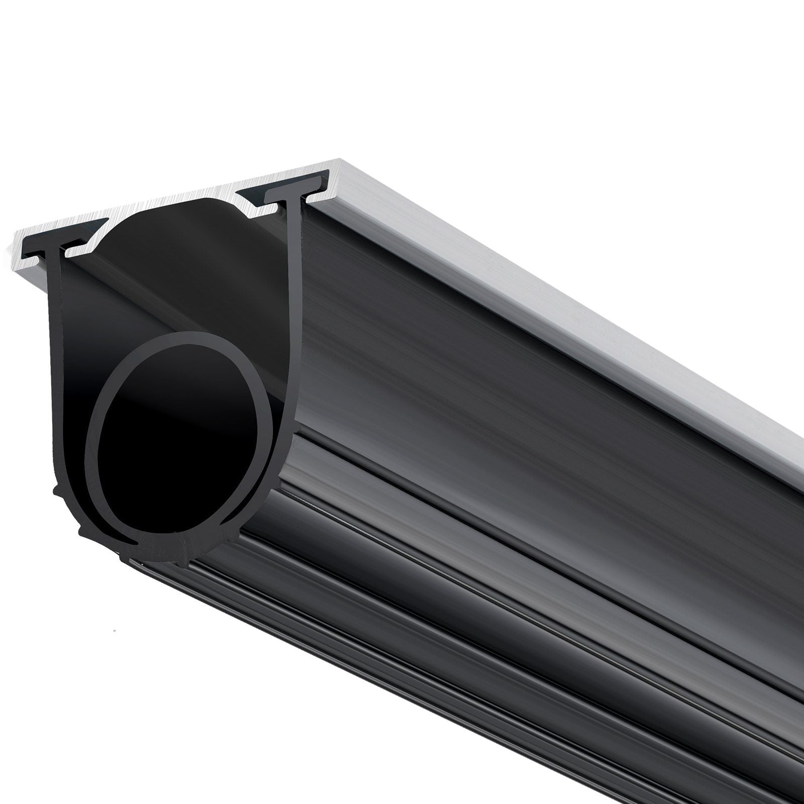 Garage Door Seals Bottom Rubber, U Shape +O Ring Garage Door Bottom Weather Seal with Pre-drilled Aluminum V952-JLMMMFT16FTD1ZPR8V0