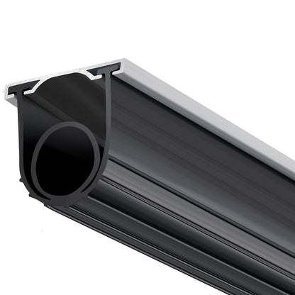 Garage Door Seals Bottom Rubber, U Shape +O Ring Garage Door Bottom Weather Seal with Pre-drilled Aluminum V952-JLMMMFT16FTD1ZPR8V0