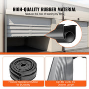Garage Door Seals Bottom Rubber, U Shape +O Ring Combination Garage Door Bottom Weather Seal, 16ft V952-JLMMMFT16FTWFBO5UV0