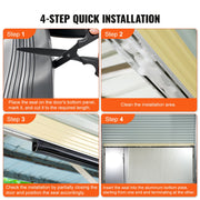 Garage Door Seals Bottom Rubber, U Shape +O Ring Combination Garage Door Bottom Weather Seal, 16ft V952-JLMMMFT16FTWFBO5UV0