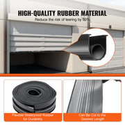 Garage Door Seals Bottom Rubber, U Shape +O Ring Combination Garage Door Bottom Weather Seal, 20ft V952-JLMMMFT20FTW014VWV0