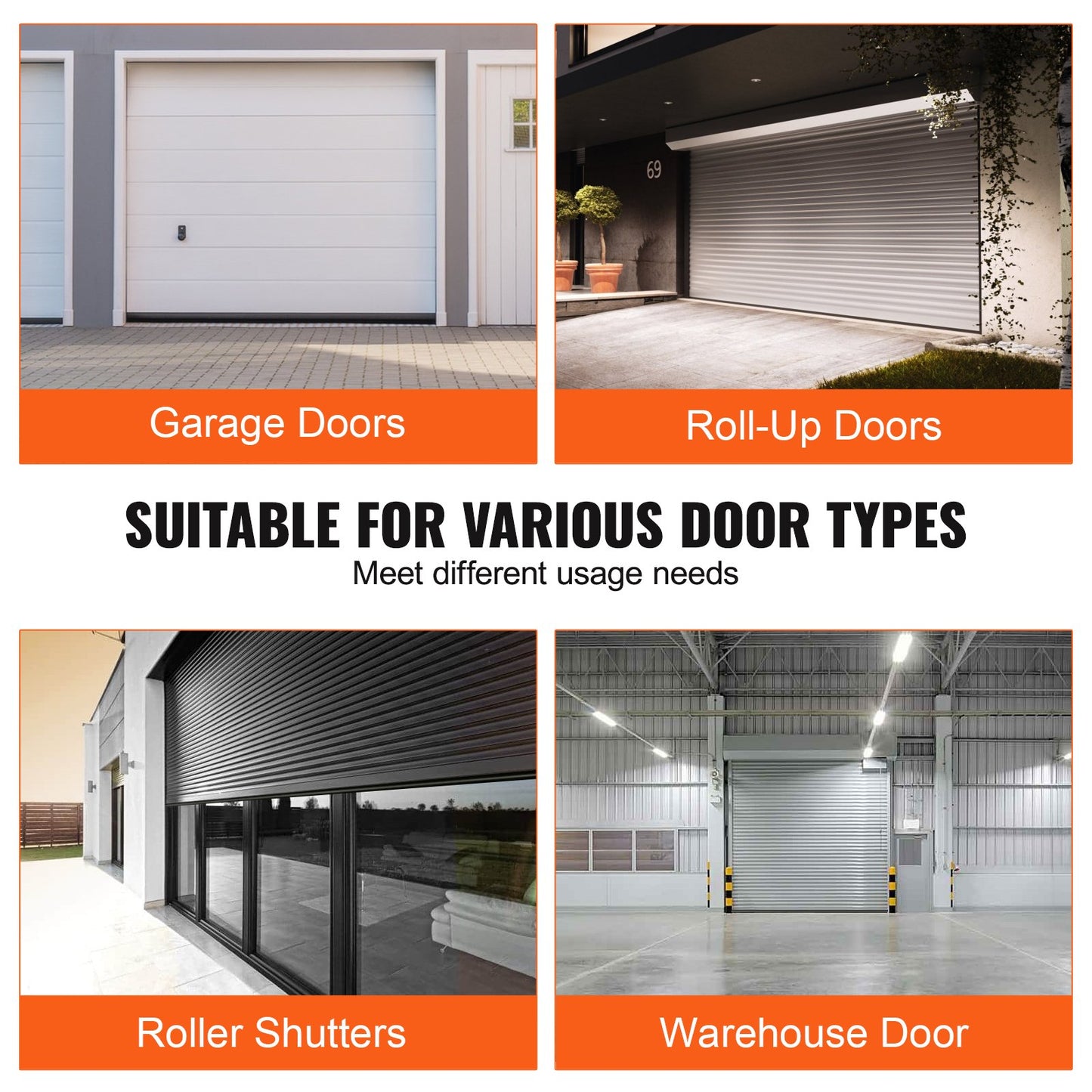 Garage Door Seals Bottom Rubber, U Shape +O Ring Combination Garage Door Bottom Weather Seal, 20ft V952-JLMMMFT20FTW014VWV0