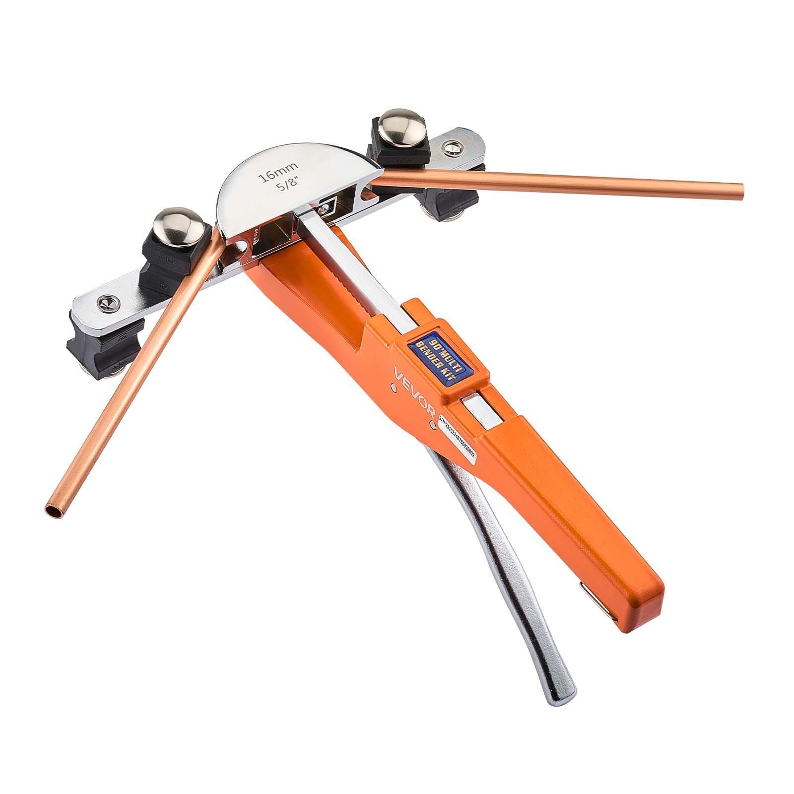 Tubing Bender Kit, 6 mm to 22 mm, Compact Ratcheting Tube Pipe Bender, Forward/Reverse Hand Bending Tool, V952-JLSDWGJJXKZFS7BA2001V0
